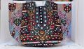 Pakistani Traditional Embroidered Vintage Hand Shoulder Bag PURSE Shoulder Strap For Female Girls Women Cultural Party Wear Bag Sindhi Balochi Pashtun Multicolor Hand Made Mirror Work. 