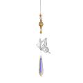 Crystal Windchimes Sun Catcher Silver Butterfly Hanging Pendant Jewelry Rainbow Chase Home Garden Window Curtain Wedding Decora. 