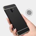 For Samsung Galaxy S9 3 in 1 Combination Hard Case Coated Anti-Fingerprint Non Slip Matte Surface Electroplate Frame Cover. 