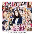 52 pieces of blackpink personality star peripheral luggage, scooter, car, laptop decorative stickers. 