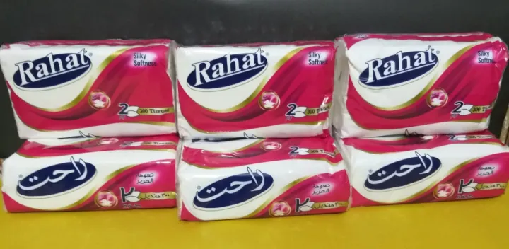 Tissue%20Silky%20Soft%20(2ply%20300%20Sheets)%20Rahat%20Original%20(Pack%20of%206%20Boxes)%20Premium%20Quality%20%20Ultra%20Soft%20Facial%20Tissues,%20Soft%20Facial%20Tissue%20-%20Image%202