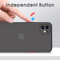 Hontinga for Realme 5 Pro Cover Simple Solid Color Case Edge Frosted Transparent Phone Cover. 