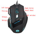 Mouse with fire key luminous 7D wired 868 colorful HXSJ A gaming mouse. 
