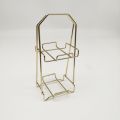 Metal cushion beauty storage rack, sponge puff egg holder, mineral antique crystal display rack. 