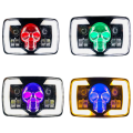 Bike Led Headlight Skull Style Headlight Beam R61 Multicolor Changing Original Fitting For Honda CD70 / CG125. 