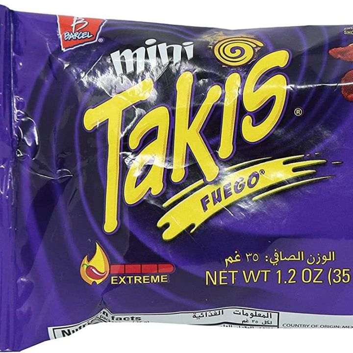 Mini%20Takis%20Fuego%20Hot%20Chili%20Pepper%20And%20Lime%20Tortilla%20Chips,%2035G%20-%20Image%203