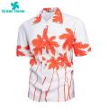 Green Home Summer Shirt Buttons Banana Print Short Sleeves Summer Tops. 