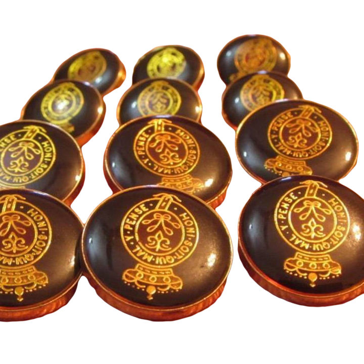 Golden Metal Brass Blazer Buttons Set