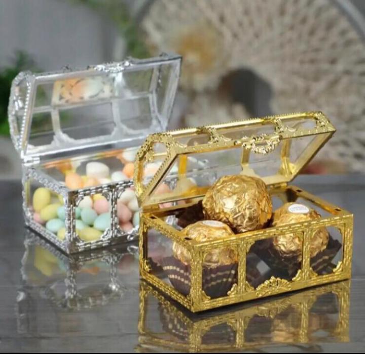 Bid Boxes  Chest Design Plastic Candy Box Chocolate Sweet Boxes Creative Candy Box Treasure Chest Shape Sugar Containers