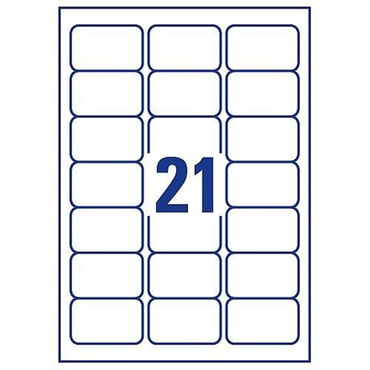 100 Sheets A4 Size - 21 Label Sticker Per Sheet