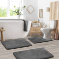 Minimalist Bath Mat Luxurious 3-piece Bathroom Mat Set for Stylish Comfortable Bathroom Decor Quick-drying Non-slip Absorbent Bath Rugs for Homes Super Absorbent Bathroom Rug. 