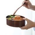 Wooden Lunch Boxs Food Containers Japanese Style Bento Lunchbox for Children School Dinnerware Bowl Boxes Travel Organizer. 