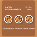 Signature pen can record audio Recording pens Carrot Shape, writing recording pen can recording for 60 seconds. 
