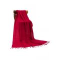 Khaddar  Plain Shawl  Red Color Winter For Women. 