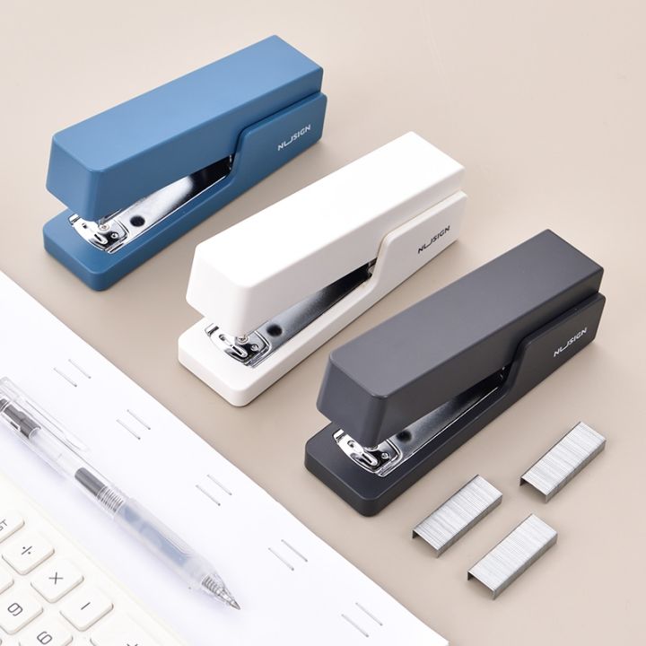 Deli Nusign Stapler With 1000 Pieces Staples 24/6 26/6 Fashion Korean Stapler for Stationery Office Accessories School Supplies Absurd Zon