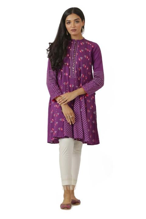 EGO%20Winter%20Collection%202019%20%20Purple%20Ray%20%20Purple%20Cotton%20Kurti%20For%20Women%20-%20Image%203