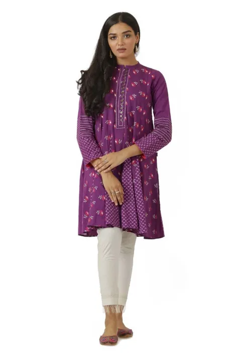 EGO%20Winter%20Collection%202019%20%20Purple%20Ray%20%20Purple%20Cotton%20Kurti%20For%20Women%20-%20Image%203