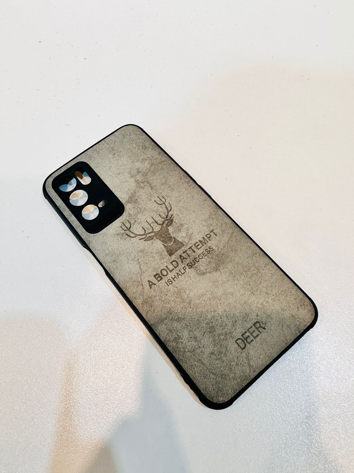 Lahore Mobile Case For Oppo A16 Hybrid Soft TPU Deer Pattern Leather Shockproof Case Cover - Oppo A16 Back Cover 9