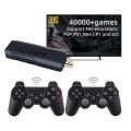 M8 Wireless Retro Game Console / X2 plus Wireless Retro Game Console Plug and Play Video Game Stick, Built in 20000+ Games, 9 Classic Emulators, 4K High Definition HDMI Output for TV with Dual 2.4G Wireless Controllers (64G Memory Card). 