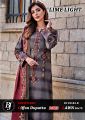 BJ Lawn Embroidery Shirt With Chiffon Dupatta & Dyed Trouser. 