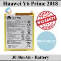 Huawei Y6 Prime 2018 Battery HB366481ECW Replacement Premium Quality 3000mAh For Huawei Y6 Prime 2018. 