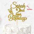 Customized 2nd Birthday Cake Topper For Party Celebration, Kids Birthday Toppers with ANY NAME, Cake Decoration. 