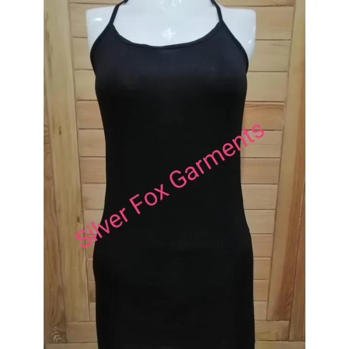 Long black slip for under dress best sale