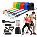 Power Resistance Band Set - 11 PCS for Exercise, Pull Ups, and Workouts - Perfect for Men and Women - Resistant Bands for Exercise, Cricket, and Bowler Training - Power Resistance Elastic Bands with Belt. 