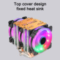 EVESKY CPU COOLING FAN 3 FANS 3/4 PIN 6 HEAT PIPES RGB SILENT COMPUTER CASE COOLER CPU HEATSINK FOR INTEL AMD CPU. 