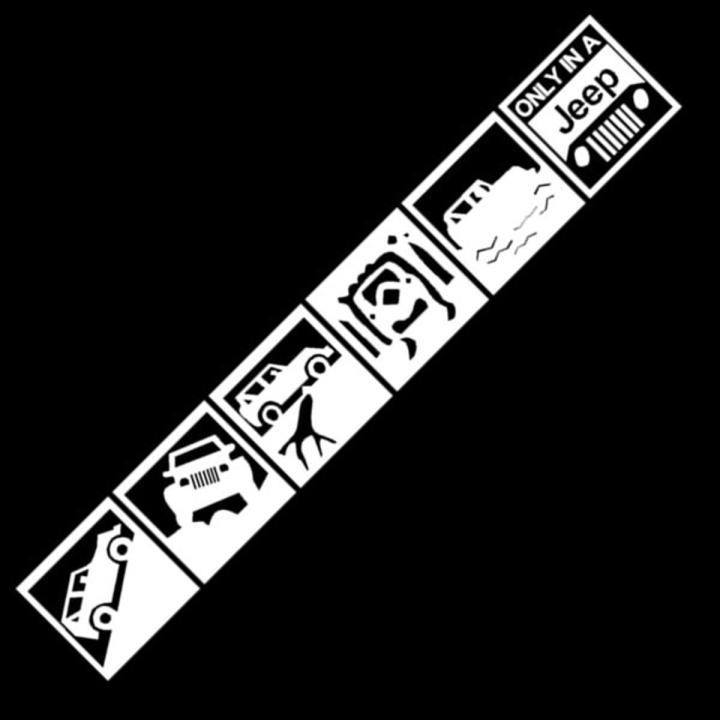 【Universal Car Parts Store】A Jeep 4x4 4WD SUV Car Stickers Creative Funny Decals For Compass Patrio Auto Tuning Styling D21