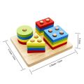 Shape Sorter Learn Geometric Shapes Puzzle for kids Wooden Stacking Toys – Perfect toddler toys recommended Wooden Puzzle toys for 1 2 3 year olds. 