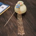 Traditional Chinese Hairpin Gold Hair Combs Wedding Hair Accessories Headband Stick Headdress Head Jewelry Bridal Headpiece Pin. 