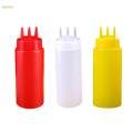 3x Refillable Ketchup Squirt Bottle Multi Color Sauce Bottle for Ketchup. 