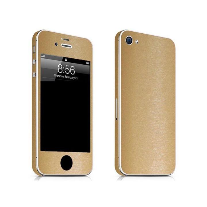 Iphone 4S Gold Brushed Metal Texture Mobile Skin