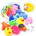 4/6/11 Pcs - Soft Rubber Baby Cute Animals Bath Toys Set - Whistle Water Animal Floating Toy For Kids Boys and Girls - Swimming Float Squeeze Sound Kids Wash Play Funny Gift. 