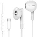 USB C Headphones, HiFi Stereo USB C Earphones with Mic & Volume Control Compatible with Google Pixel 4 3 2 XL, Sony XZ2, OnePlus 6T, Earphones with Mic in-Ear Headphones Wired Earphones (Newest Version). 