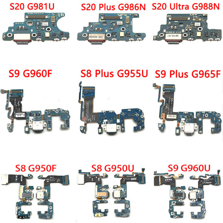 USB Charging Port Connector Board Flex Cable With Microphone For Samsung S8 S9 Plus G950F G960F S10 Lite S20 Plus Ultra