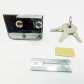 Double glass showcase door lock with 3 keys. 