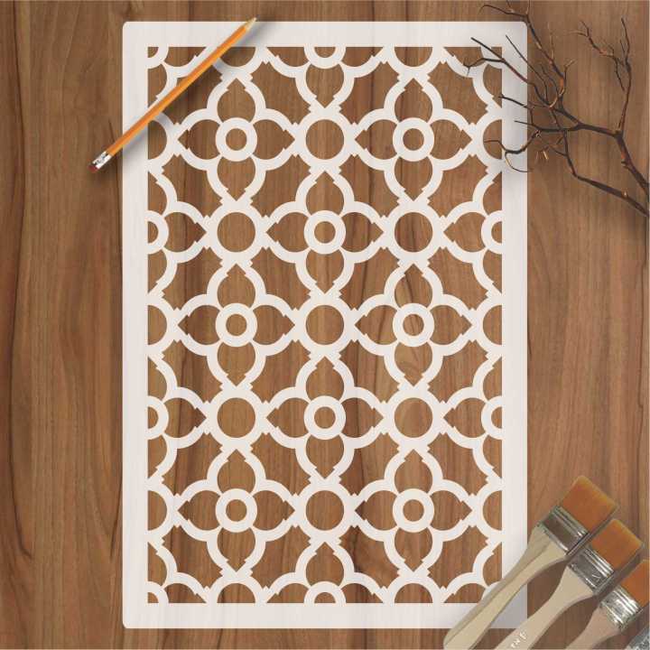 Reusable Wall Painting Stencil for DIY Home Décor Craft and Canvas Art Template for Album and Wall Designs