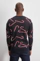 Trendyol Collection Navy Blue Men's Jacquard Christmas Themed Sweater TMNAW20KZ0781. 
