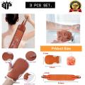 SP Bath Sponge  Body Scrubber, 3 Pieces Bath Shower Sponge Set for Cleaning Body, Bath Back Scrubber, Exfoliating Gloves, Honeycomb Sponge.. 