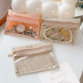 1/2Pcs Mini Ziplock Jewelry Pouch Solid Color Polyester Zipper Bag Clear Jewelry Storage Bag. 