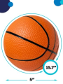 Rubber Premium Small Basketball - Basket ball for boys - Perfect for Mini Hoops -Non-Slip Textured Grip - Outdoor game - Inflatable Rubber Basketball. 