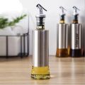 300ml Glass oil dispenser stainless steel bottle Kitchen Cooking Oil Vinegar Bottle with Dropper Best For Olive oil Usage. 