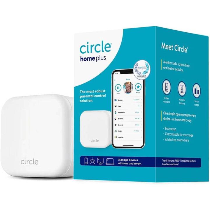 Circle Parental Controls - Internet & Mobile Devices - Works on Wifi, Android & iOS Devices - Control Apps, Set Screen Time Limits, Block & Filter Content