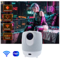 Smart Mini Projector H9 Meterle Android 11 Full HD Projector Native 1080P 4K Support 5G WiFi 6 Bluetooth 5.2 Home theater Movie Projector Electric Focu Auto Keystone For PC/Lap/PS5/iphone/android can connect with the all phone. 