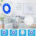 Dog Doorbell for Toilet Training, IP65 Waterproof Wireless Dog Bell, 2 Transmitters & 1 Receiver, LED Flash, 20 Melodies, 5 Volume Levels, 950ft Range (White, 1 Receiver, 2 Touch Buttons). 