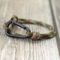 Handmade Paracord Survival Bracelet Simple Rope Outdoor Mountaineer String Braclet For Men Women Warp Jewelry. 