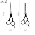 Monja Black Professional 6 Inch Stainless Steel Adjustable Thinning Scissors Cutting Shears Barber Styling Set Hairdressing Set. 