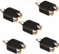 RCA Audio Video Splitter Adapter Y Splitter RCA Male to 2 RCA Female, 1RCA Male To 2 RCA Female Adapter, 2RCA Female to 1RCA Male Adaptor. 